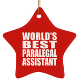 World's Best Paralegal Assistant - Star Ornament