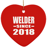 Welder Since 2018 - Heart Ornament