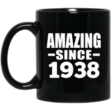 86th Birthday Amazing Since 1938 - 11 Oz Coffee Mug Black