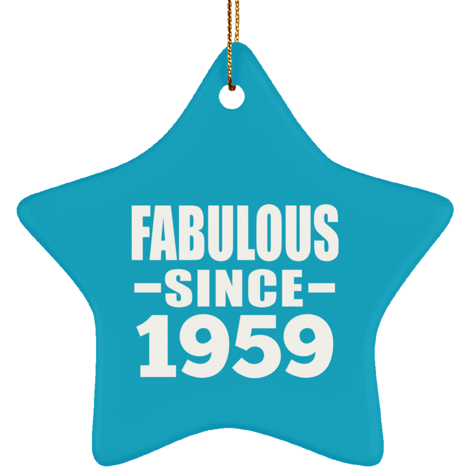 65th Birthday Fabulous Since 1959 - Star Ornament