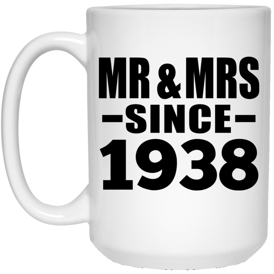 86th Anniversary Mr & Mrs Since 1938 - 15 Oz Coffee Mug