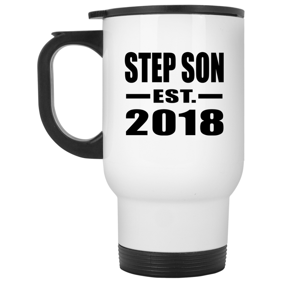 Step Son Established EST. 2018 - White Travel Mug