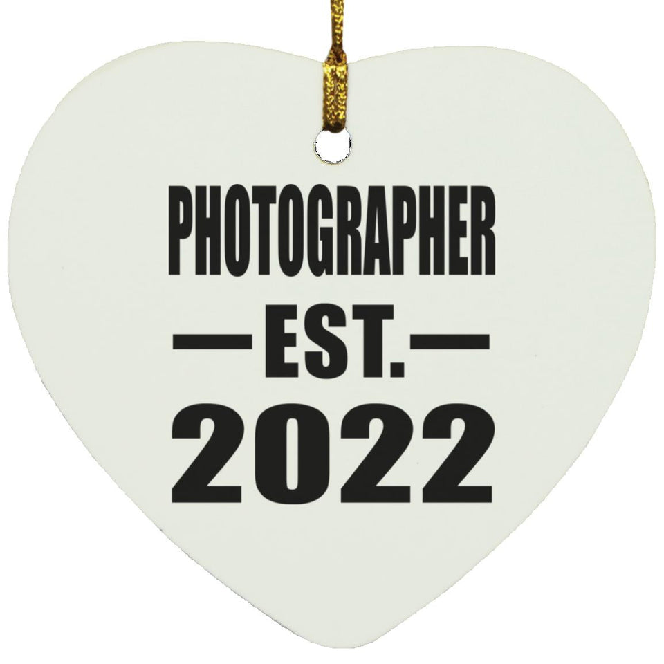 Photographer Established EST. 2022 - Heart Ornament