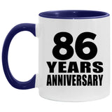 86th Anniversary 86 Years - 11oz Accent Mug Purple