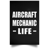 Aircraft Mechanic Life - Poster Portrait