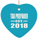 Tax Preparer Established EST. 2018 - Heart Ornament