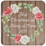 First Christmas As Family Of Eleven 2021 - Drink Coaster B