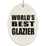 World's Best Glazier - Oval Ornament