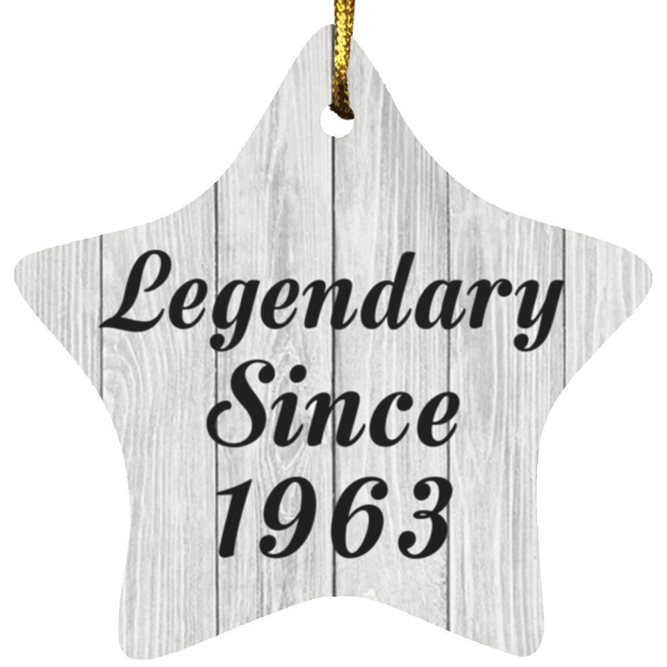 61st Birthday Legendary Since 1963 - Star Ornament F