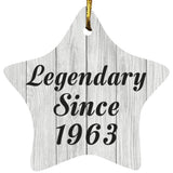 61st Birthday Legendary Since 1963 - Star Ornament F