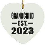 Grandchild Established EST. 2023 - Heart Ornament