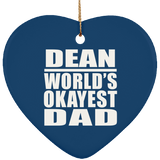 Dean World's Okayest Dad - Heart Ornament