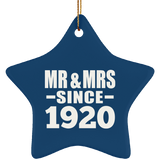 104th Anniversary Mr & Mrs Since 1920 - Star Ornament