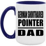 German Shorthaired Pointer Dad - 15oz Accent Mug Purple