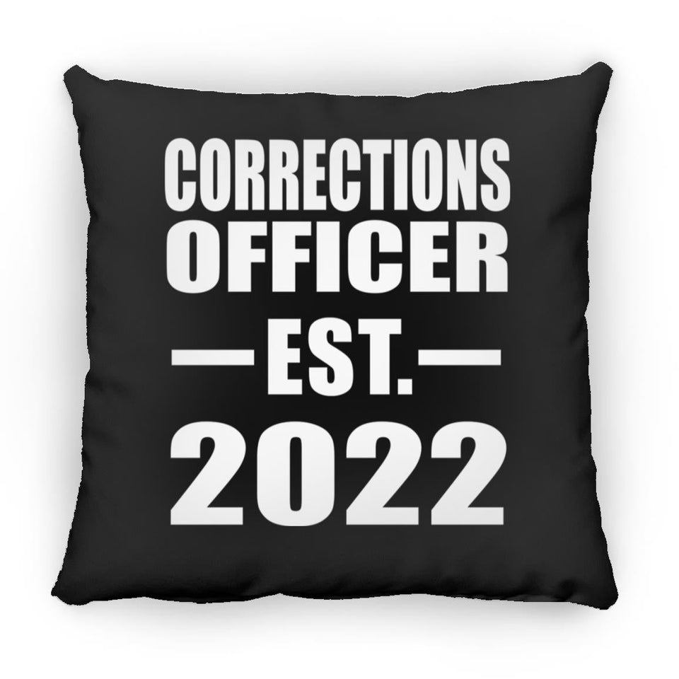 Corrections Officer Established EST. 2022 - Throw Pillow Black
