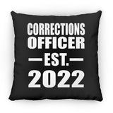 Corrections Officer Established EST. 2022 - Throw Pillow Black
