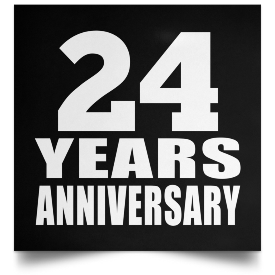 24th Anniversary 24 Years Anniversary - Poster Square