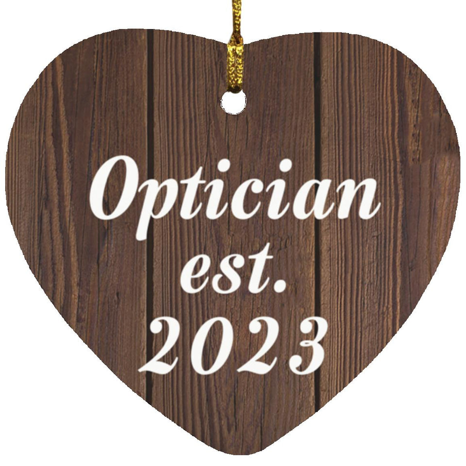 Optician Established Est. 2023 - Heart Ornament D