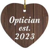 Optician Established Est. 2023 - Heart Ornament D