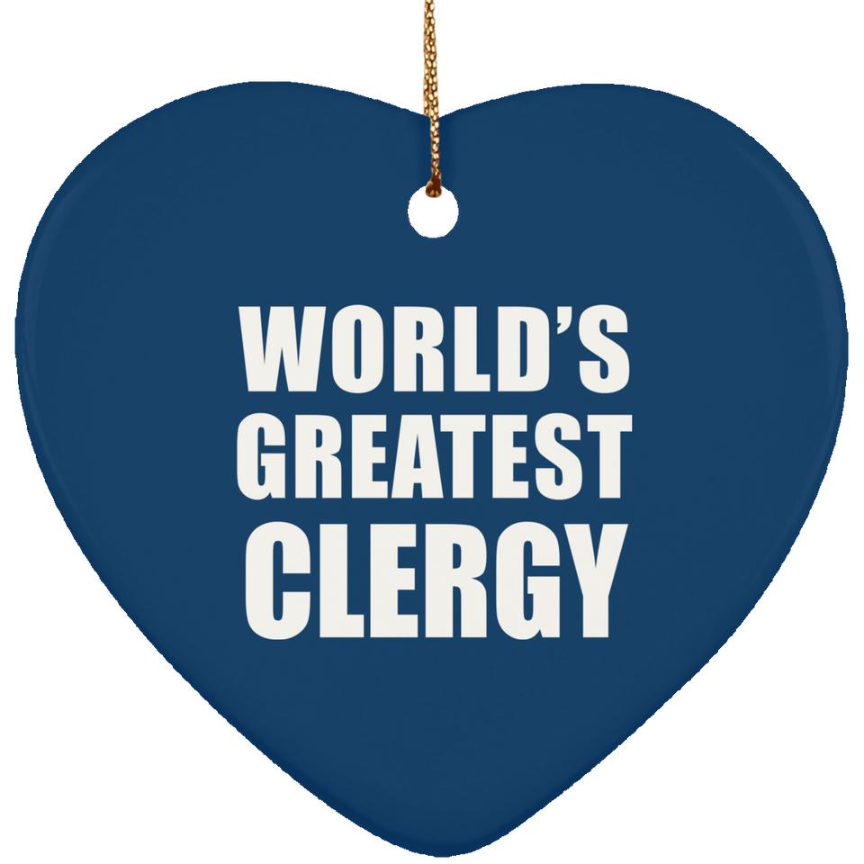 World's Greatest Clergy - Heart Ornament