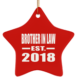 Brother In Law Established EST. 2018 - Star Ornament