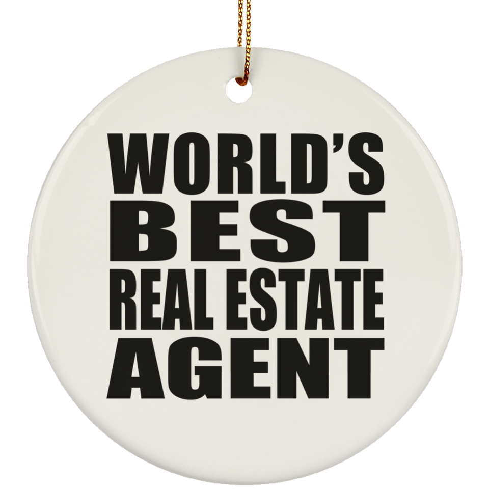 World's Best Real Estate Agent - Circle Ornament