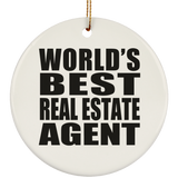 World's Best Real Estate Agent - Circle Ornament