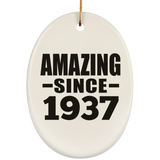 87th Birthday Amazing Since 1937 - Oval Ornament
