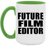 Future Film Editor - 15oz Accent Mug Green