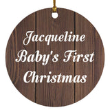 Jacqueline Baby's First Christmas - Circle Ornament D