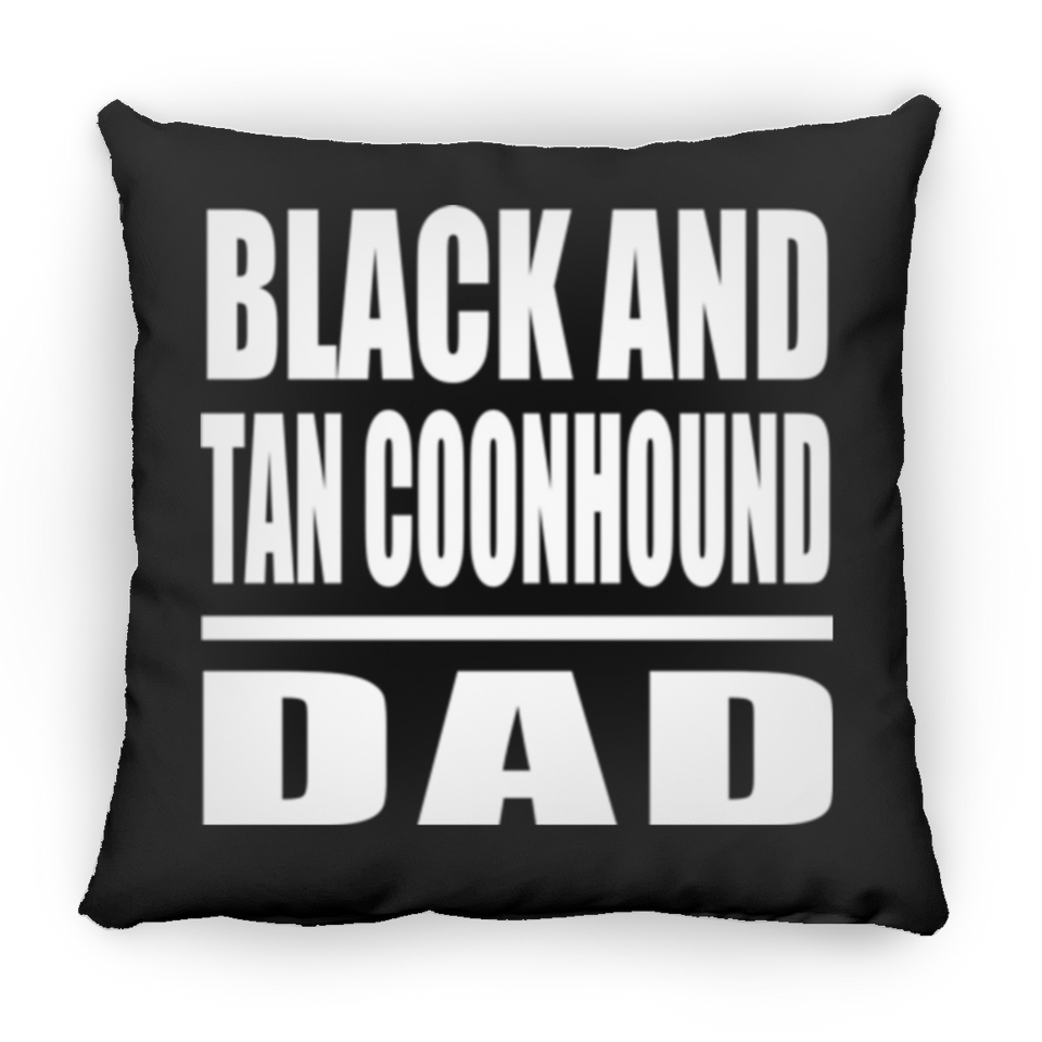 Black And Tan Coonhound Dad - Throw Pillow Black