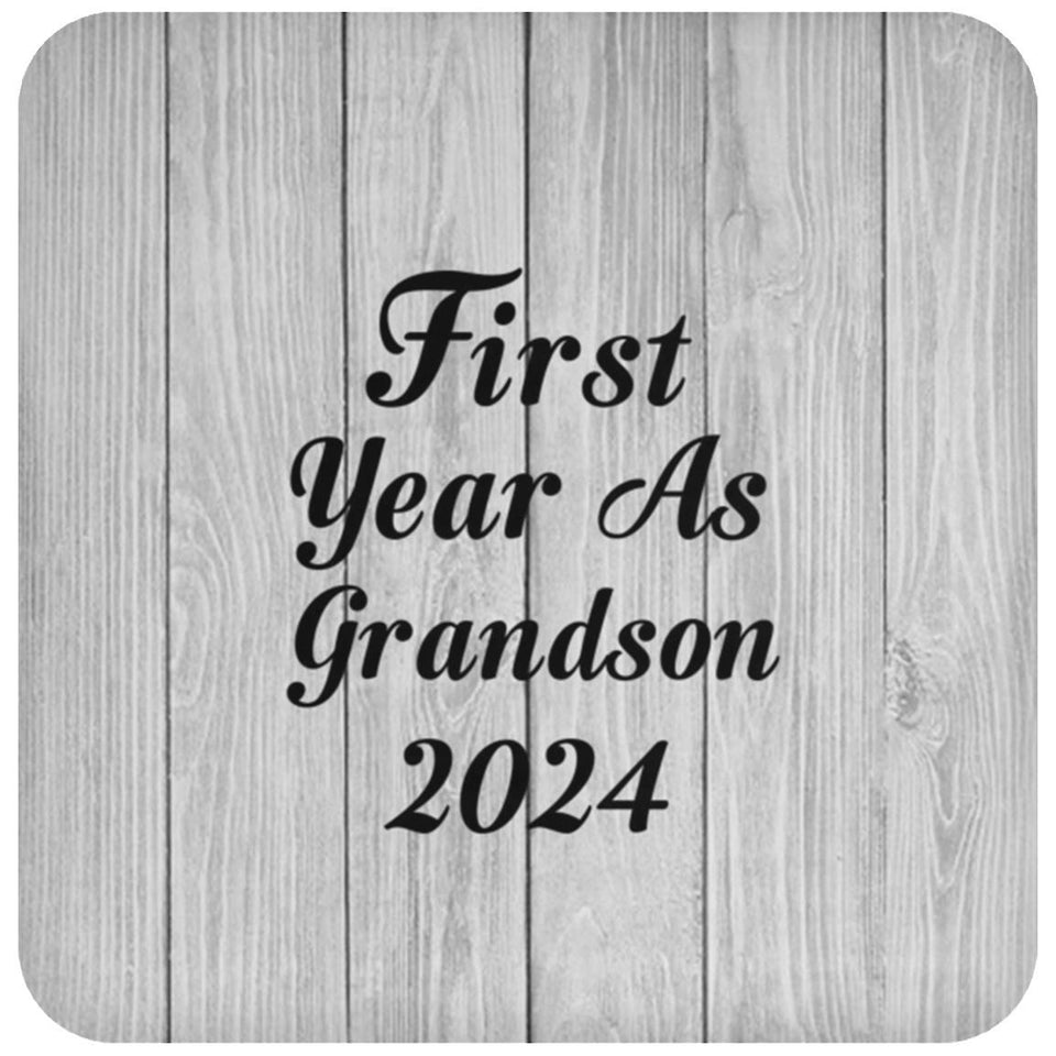 First Year As Grandson 2024 - Drink Coaster F