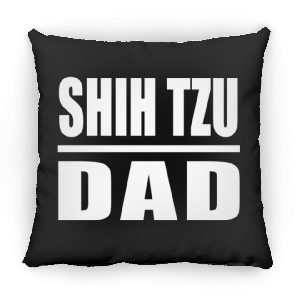Shih Tzu Dad - Throw Pillow Black