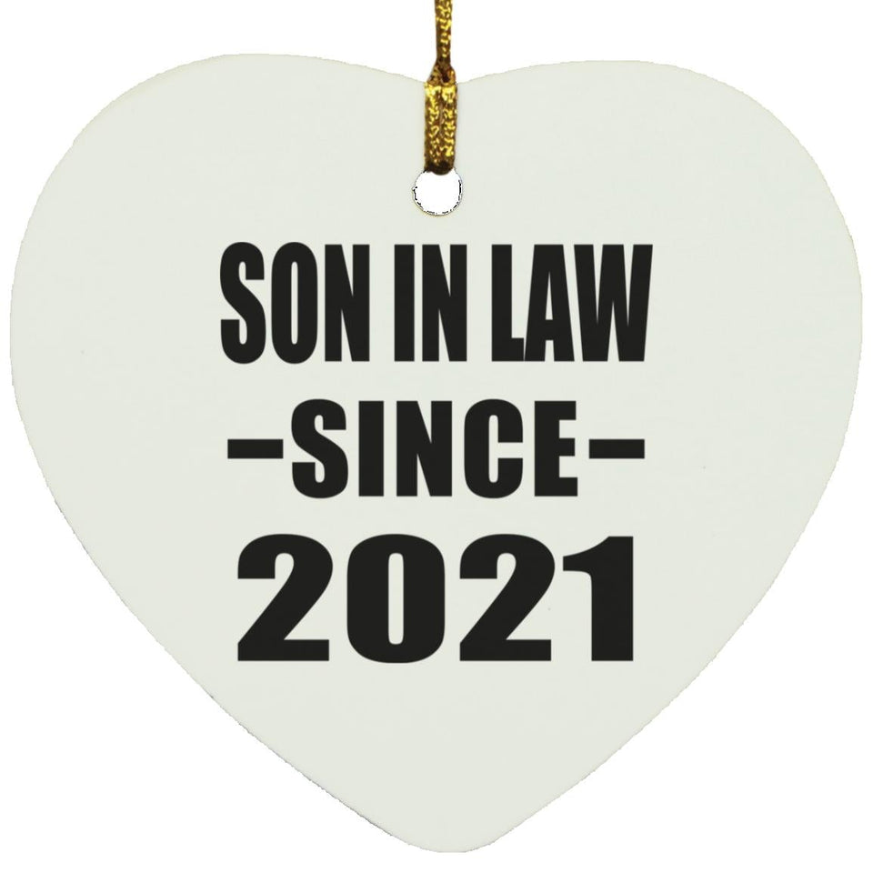Son In Law Since 2021 - Heart Ornament