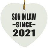 Son In Law Since 2021 - Heart Ornament