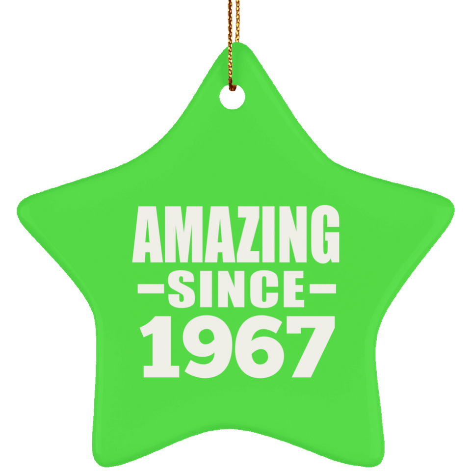 57th Birthday Amazing Since 1967 - Star Ornament