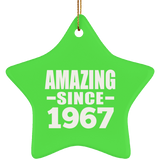 57th Birthday Amazing Since 1967 - Star Ornament