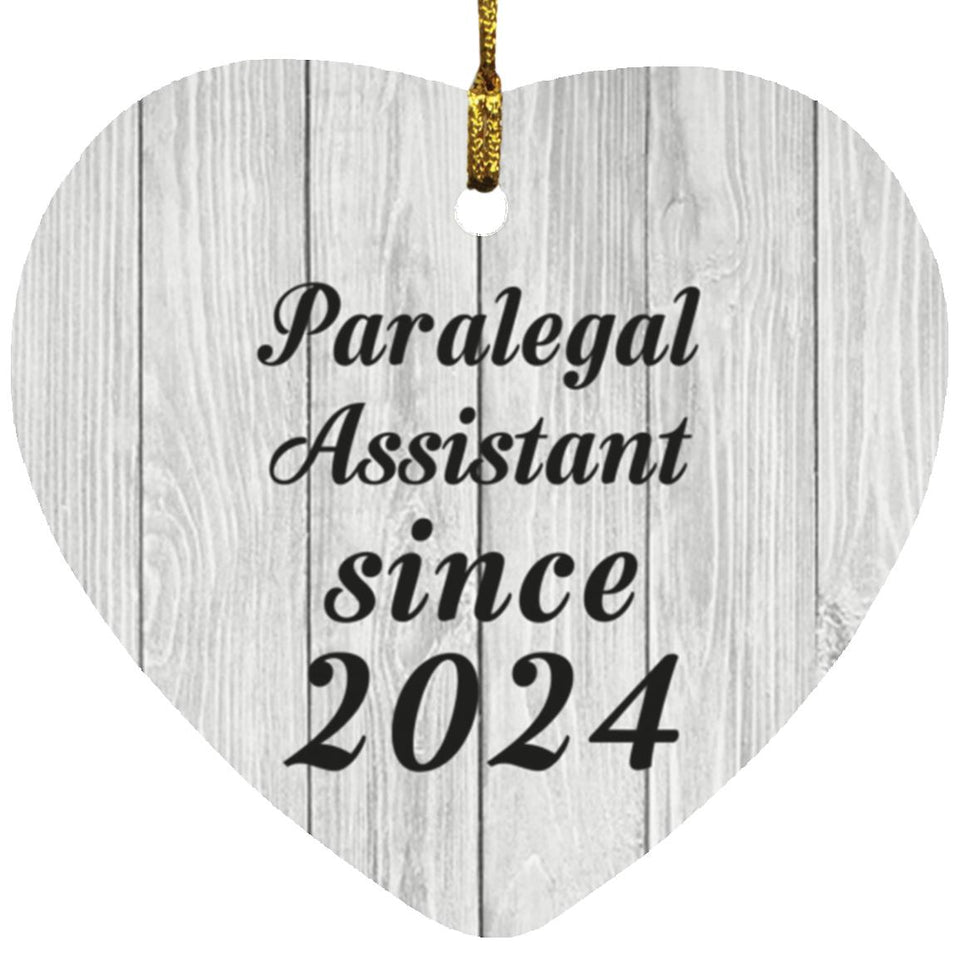 Paralegal Assistant Since 2024 - Heart Ornament F