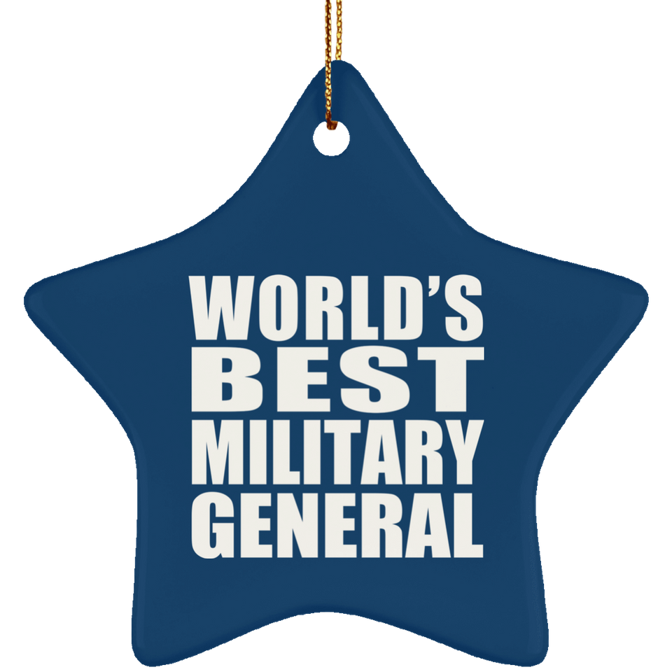 World's Best Military General - Star Ornament
