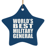 World's Best Military General - Star Ornament