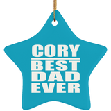 Cory Best Dad Ever - Star Ornament