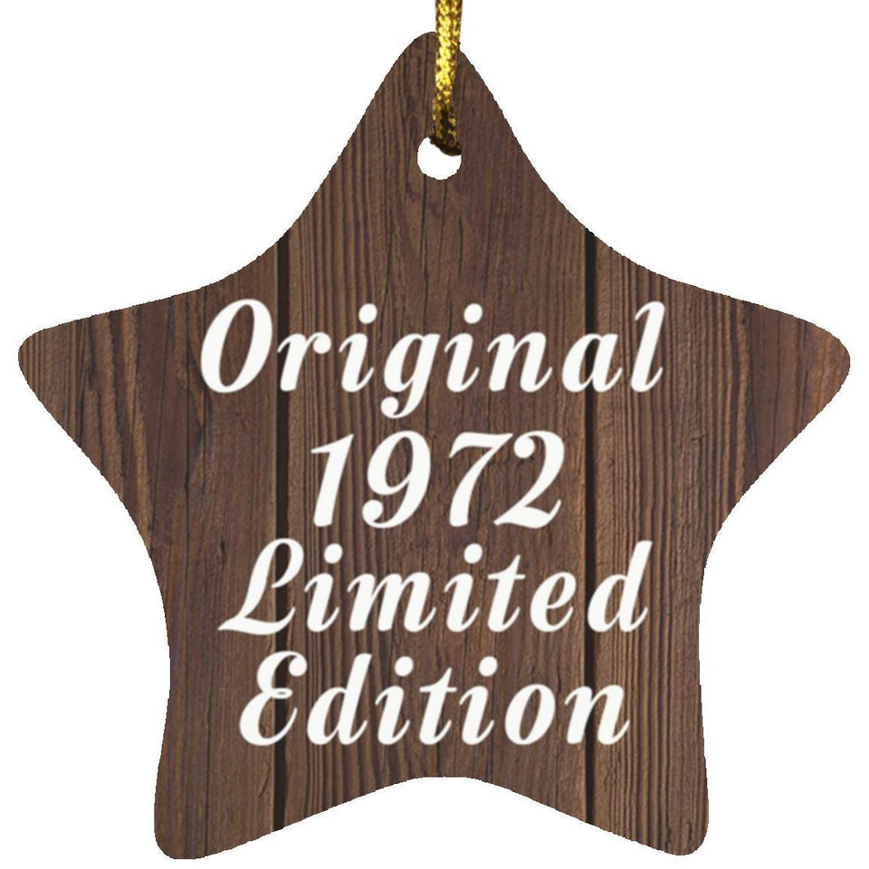 52nd Birthday Original 1972 Limited Edition - Star Ornament D