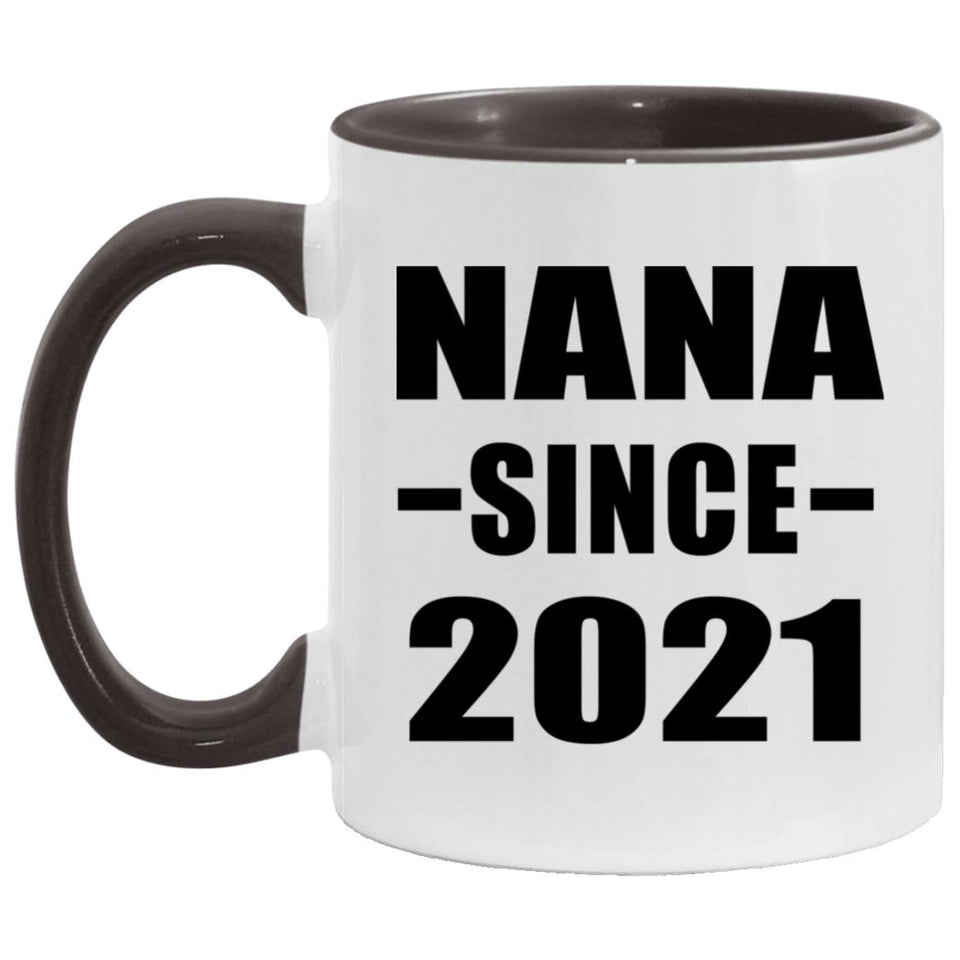 Nana Since 2021 - 11oz Accent Mug Black