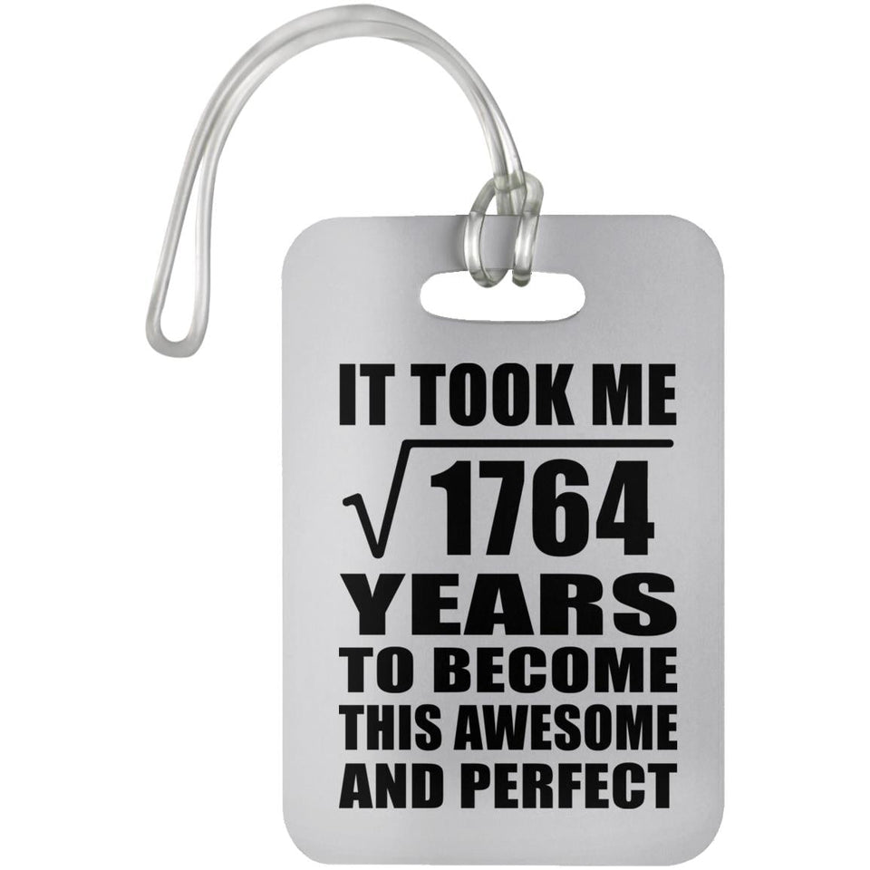 42nd Birthday Took Square Root of 1764 Years To Awesome - Luggage Bag Tag