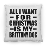 All I Want For Christmas Is My Brittany Dog - Throw Pillow
