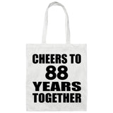 88th Anniversary Cheers To 88 Years Together - Tote Bag White