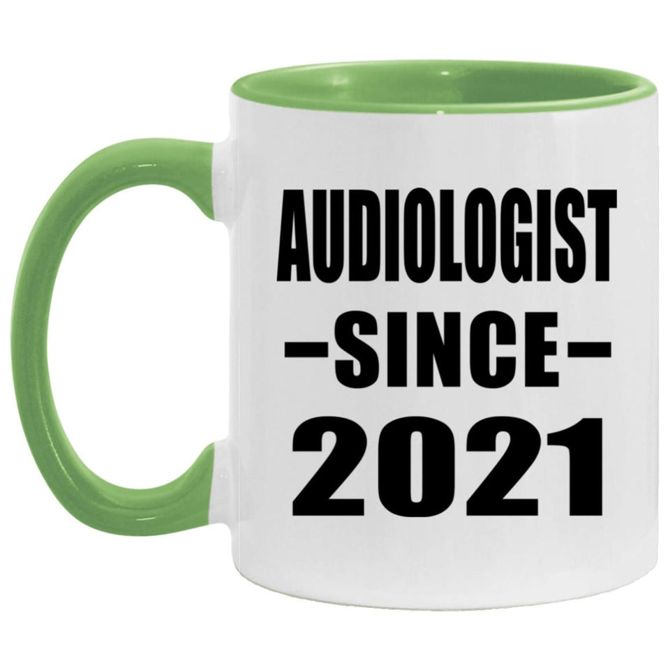 Audiologist Since 2021 - 11oz Accent Mug Green