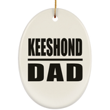 Keeshond Dad - Oval Ornament