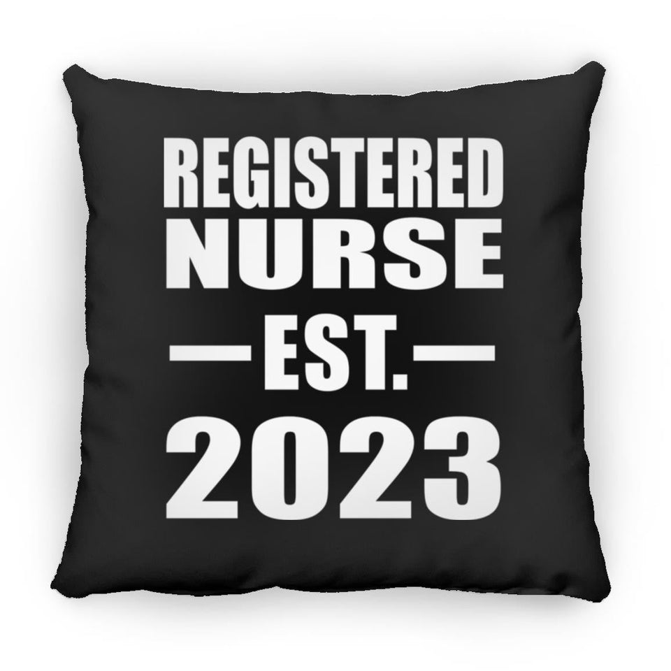Registered Nurse Established EST. 2023 - Throw Pillow Black