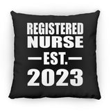 Registered Nurse Established EST. 2023 - Throw Pillow Black